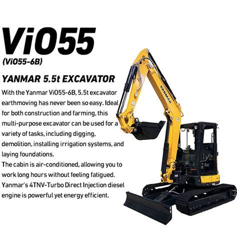 yanmar excavator vio55|yanmar vio55 lifting capacity.